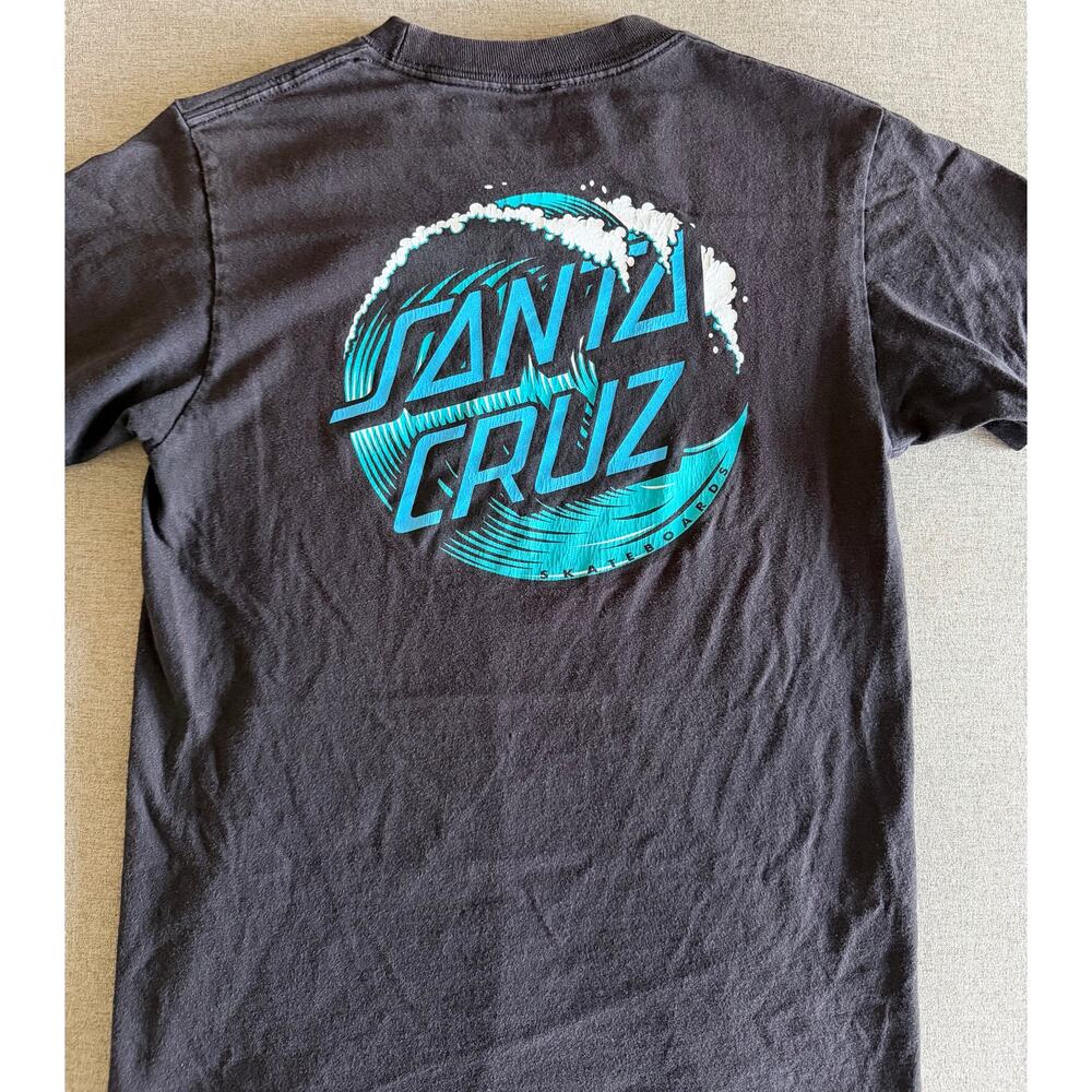 Santa Cruz Skateboards Wave Dot Logo T-Shirt - Small - Black
